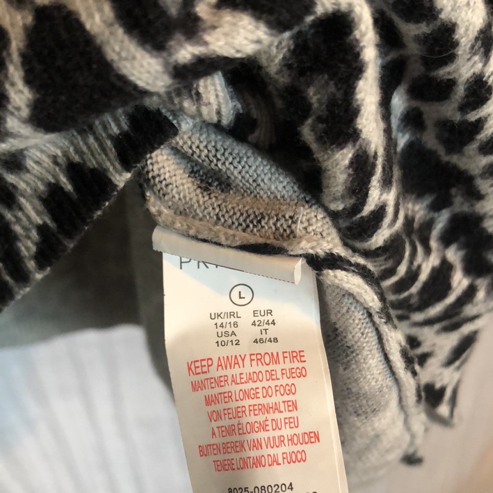 PRIMARK & DAISY FUENTES SZ L cheetah print sweater & black roll tab slee… - Picture 5 of 13